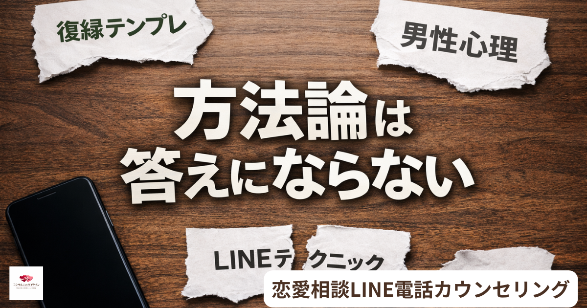 恋愛の問題解決 方法論は答えにならない｜恋愛相談LINE電話カウンセリング