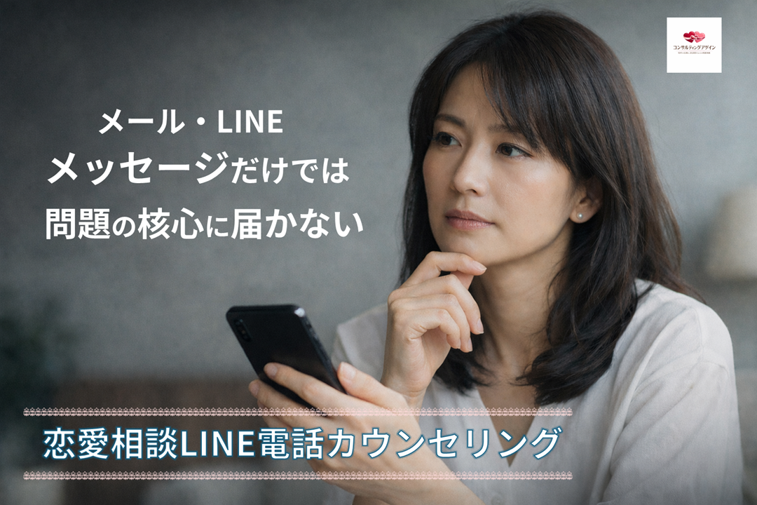 メッセージ相談では問題の核心に届かない｜恋愛相談LINE電話カウンセリング