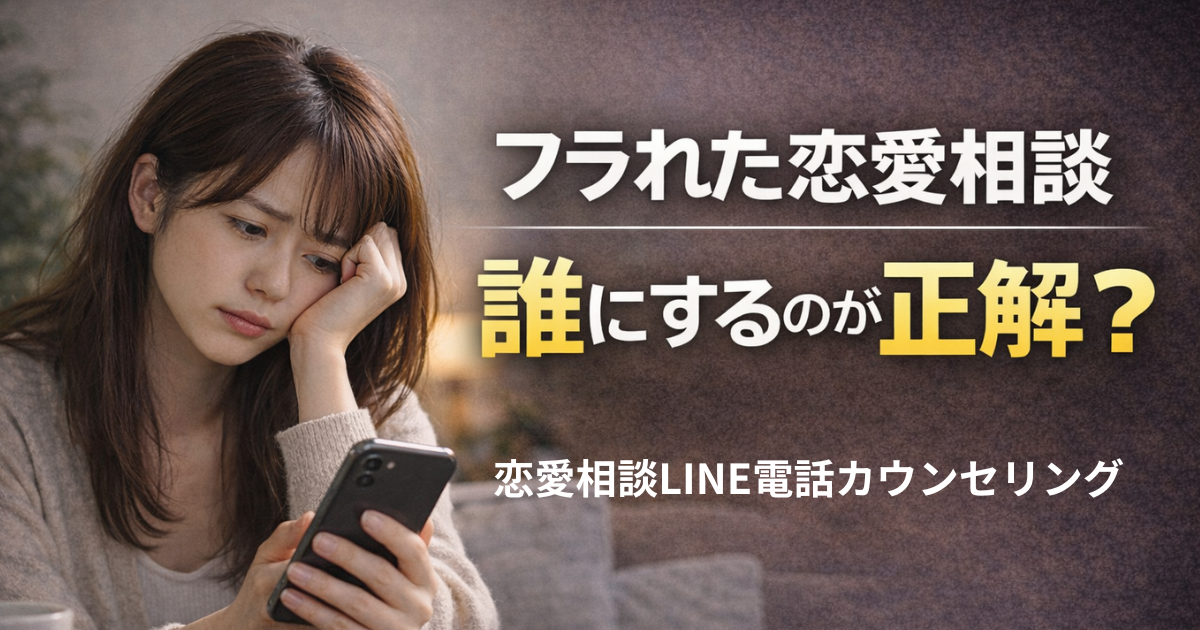 振られてつらいとき恋愛相談は誰にすればいい？｜恋愛相談LINE電話カウンセリング