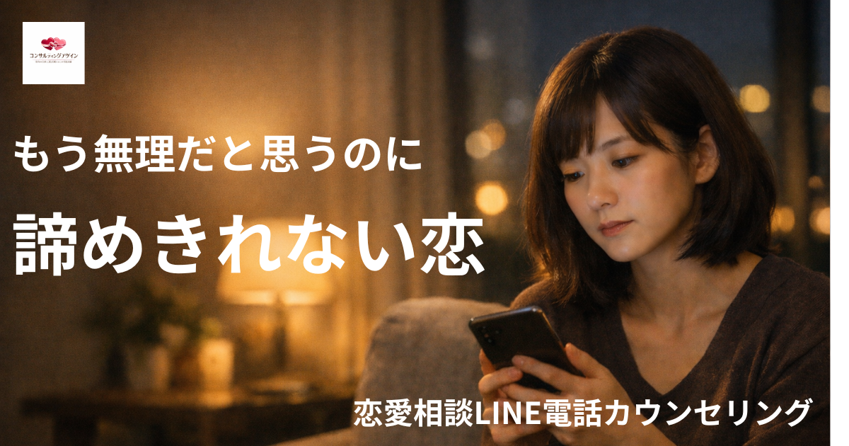 諦めきれない恋愛｜恋愛相談LINE電話カウンセリング